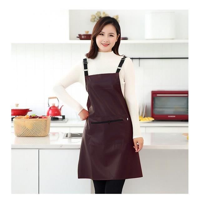 Tablier De Cuisine Femme MHwan - 2 Pièces Imperméables, Résistant à L'huile, Motif Floral Et Poche Pratique