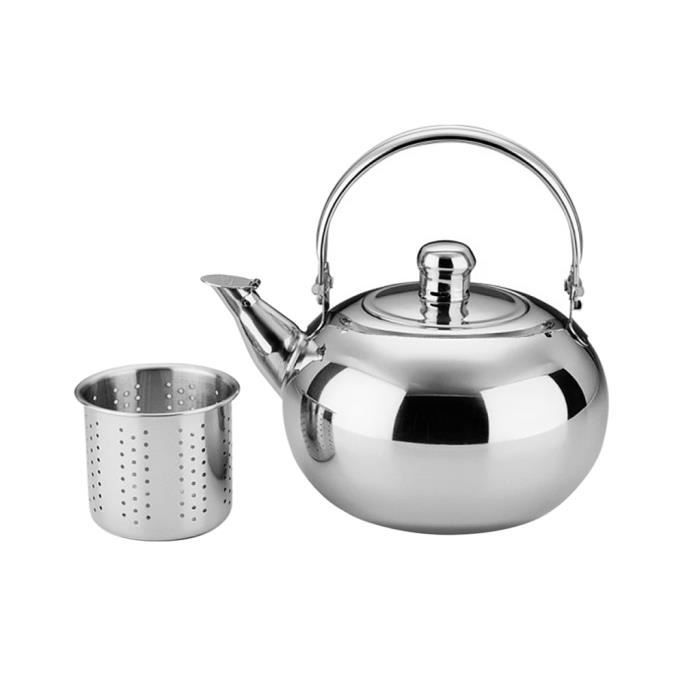 Théière en acier inoxydable VINGVO - Grande capacité 1,7L - Avec