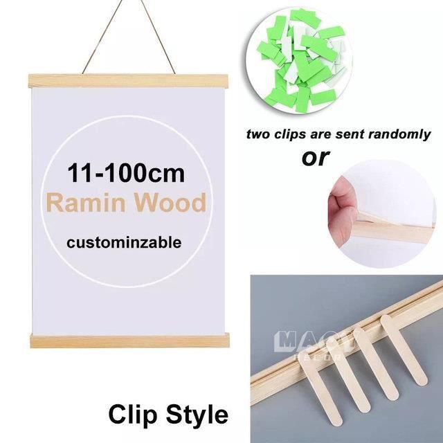 Cadre Photo Magnétique Bois 30 Cm – Support Affiche Et Toile DIY Facile à Changer, Décoration Murale Moderne