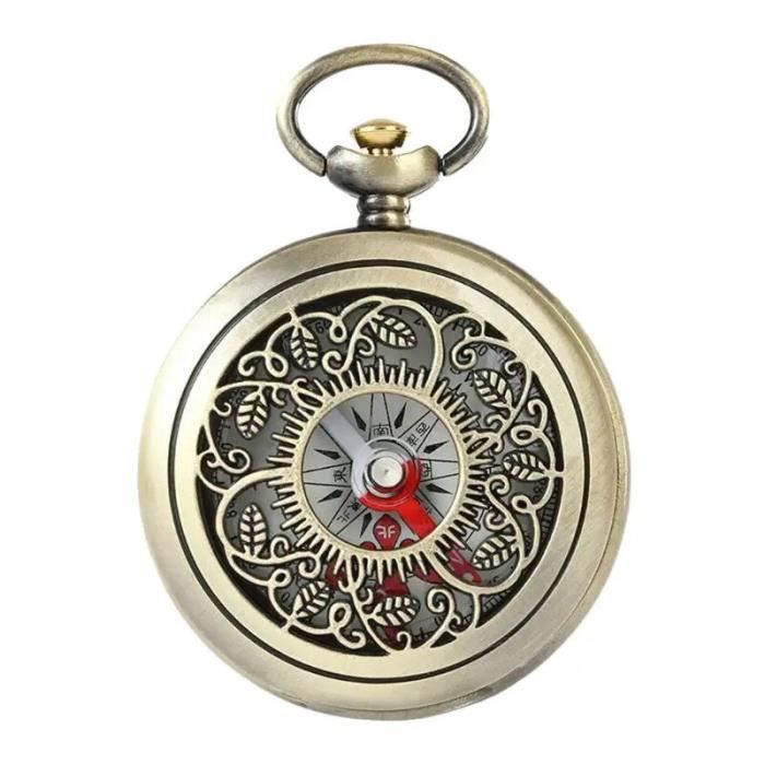 Montre de poche boussole en Bronze Vintage - Randonnée - Enfant - Alpinisme - Portable Montre de poche boussole en Bronze Vintage - Randonnée - Enfant - Alpinisme - Portable