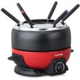 Appareil à fondue électrique rouge et noir - HKOENIG ALP1800 - 6 personnes - 2L - 800W - Thermostat réglable-1