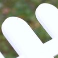 Pwshymi clôture de jardin blanche Bordures blanches clôture de jardin gazon jardin barriere 50 × 30 cm / 19,7 x 11,8 pouces-1