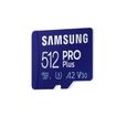 Samsung Pro Plus MB-MD512KA/EU Carte mémoire microSDXC UHS-I U3 160 Mo/s Full HD & 4K UHD avec Adaptateur SD 512 Go-1