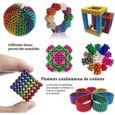 Cube magnétique magique,512 Billes 5mm magique Buckyballs , 8 couleurs Boules Aimantées, Jouets de bricolage-1