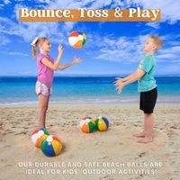 Lot De 5 Ballons De Plage Gonflables Multicolores - 30 à 90 Cm, Pour Piscine, Plage, Jeux D'Été, Enfants Adultes