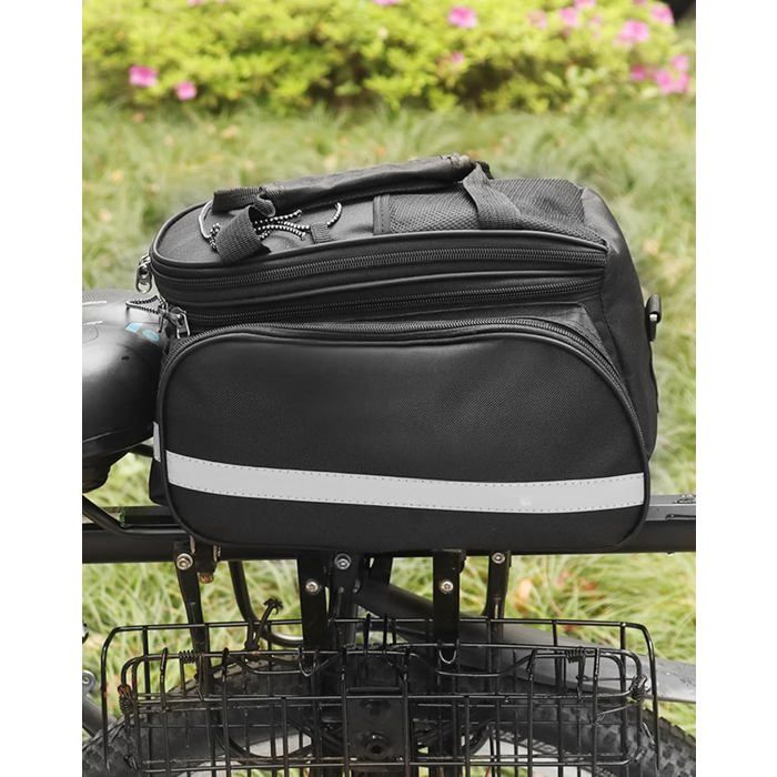 SIVENKE Sacoche Vélo Multifonction 8L - Porte-Bagages Avec Bandoulière Et Housse Pluie Noir Sacoche Vélo Glacière SIVENKE Sacoche Vélo Multifonction 8L - Porte-Bagages Avec Bandoulière Et Housse Pluie Noir Sacoche Vélo Glacière
