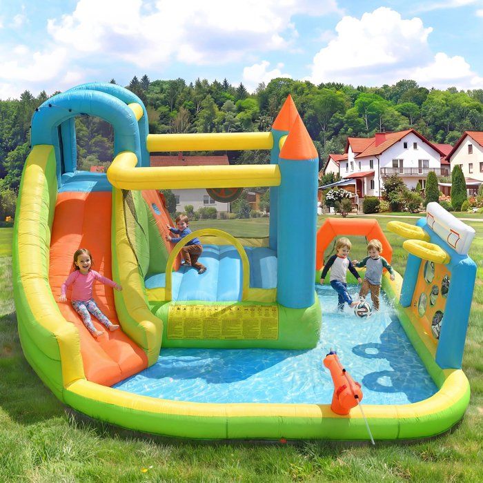 Château gonflable avec souffleur 450w,parc de trampolines,toboggan