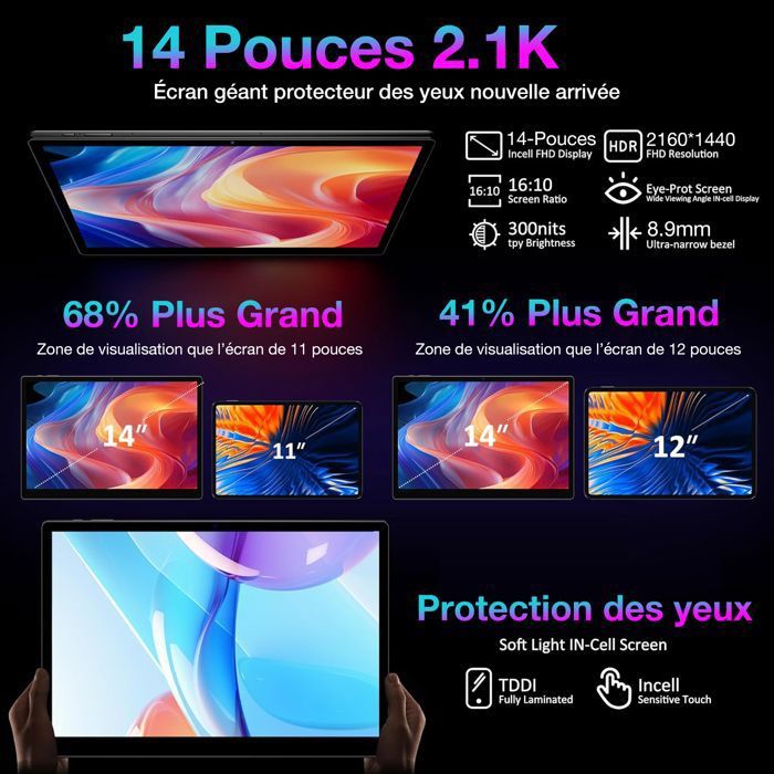 Doogee TAB E3 Max VIP Tablette Tactile avec Clavier 14