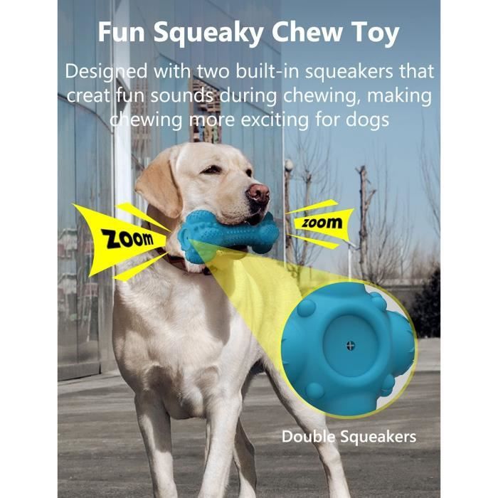 3 Jouets à Mâcher Pour Petits Chiens - Caoutchouc Violet, Distributeur De Friandises, Nettoyage Des Dents