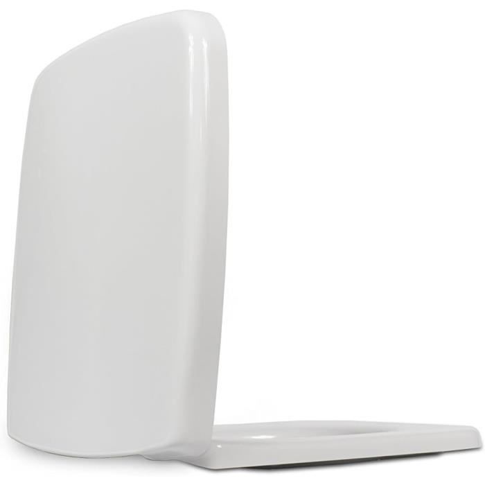 Abattant WC VERO Avec Fermeture Amortie Amovible Blanc