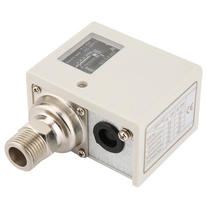 Micro Pressostat Air 125-250V - Interrupteur Pneumatique Réglable - Pour Broyeur Déchets, Piscine