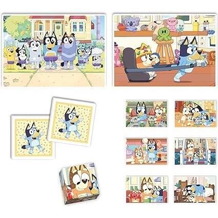 Clementoni - Edukit - Bluey - Coffret apprentissage 4 en 1 - 2 puzzles ...