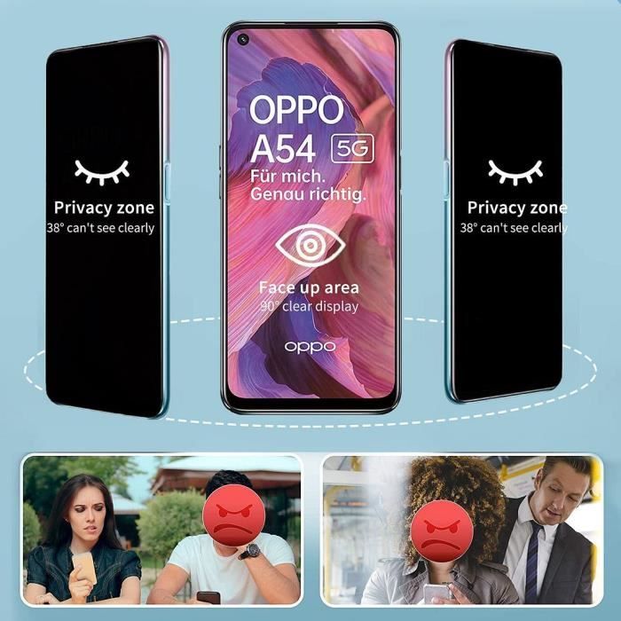Protection écran Verre Trempé 9H Pour OPPO A54 - Transparente, Facile à Poser