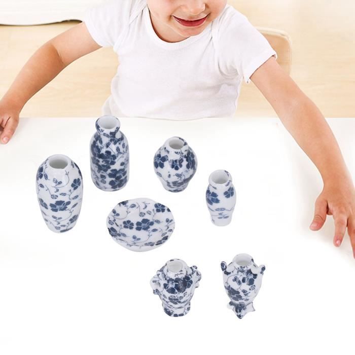 Petit Vase En Porcelaine Bleu Et Blanc, Vase En Porcelaine Chinoise Pour Décoration D'Intérieur