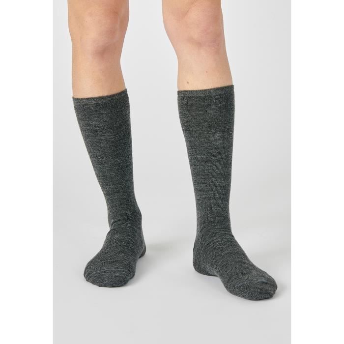 Chaussette Damart Lot de 2 paires de chaussettes laine et Thermolactyl Gris Homme Respirant Gris Cdiscount Sport
