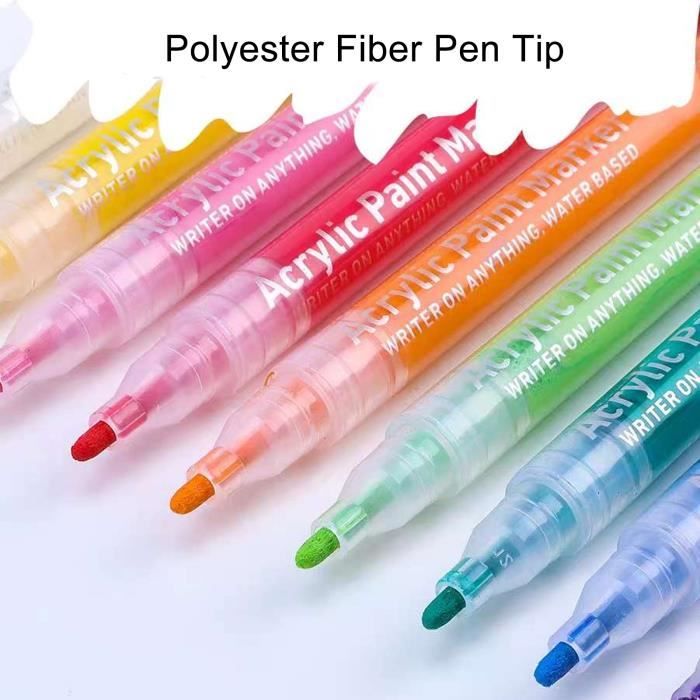 20 Pointes De Remplacement Douces En Nylon Pour Marqueurs Acrylique - Embouts Fin Pinceau Rechargeables
