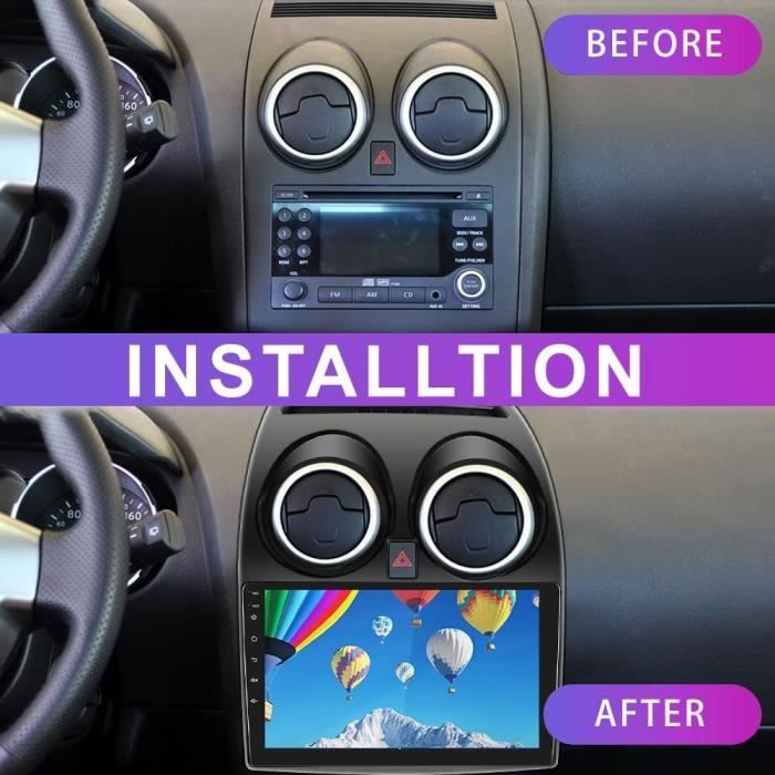 Podofo Autoradio pour Nissan Qashqai J10 2006-2016 2+32G Carplay Sans Fil  HIFI Bluetooth avec écran 9'' Autoradio Autoradio [130] - Cdiscount Auto