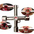 Multi-modèle universel croix clé plombier électrique compteur armoires radiateurs clé - Return 272-2