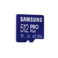 Samsung Pro Plus MB-MD512KA/EU Carte mémoire microSDXC UHS-I U3 160 Mo/s Full HD & 4K UHD avec Adaptateur SD 512 Go-2