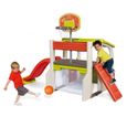 SMOBY - Fun Center - Maison de jeux multi-activités : toboggan, basket, foot, escalade - Fabriqué en France-2