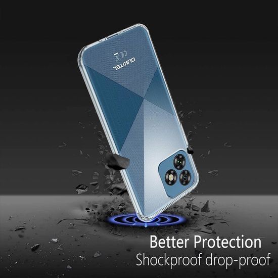 Coque De Protection + 2 Verres Trempés Pour Oukitel C2 (6.52") - Housse Silicone TPU Souple Anti-chocs - Transparente - 3