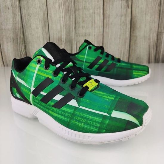 Chaussures ADIDAS ZX Flux Vert Homme Adulte Vert Cdiscount Sport