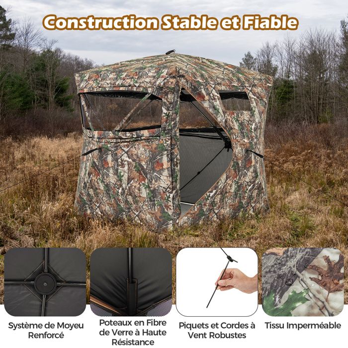 Tente Pop-up 3 Secondes 2-3 Personnes | Instantanée, Imperméable 3000 Mm - Vert