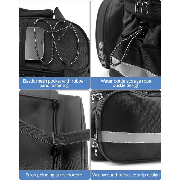 SIVENKE 13L Sacoche pour Arrière de Vélo Porte-Bagages, Sac de Rangement arrière de Transport Vélo du Siège Sac Résistant à l'eau pour VTT Cyclisme Tres SIVENKE 13L Sacoche pour Arrière de Vélo Porte-Bagages, Sac de Rangement arrière de Transport Vélo du Siège Sac Résistant à l'eau pour VTT Cyclisme Tres