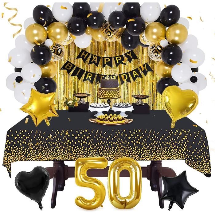 Déco anniversaire 50 ans : décorations Homme & Femme - Sparklers Club
