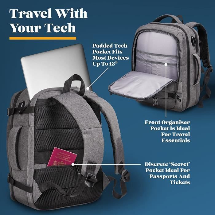Svalbard Cabin Bag Under Seat gris 40 X 30 X 20 cm gris 40X30X20