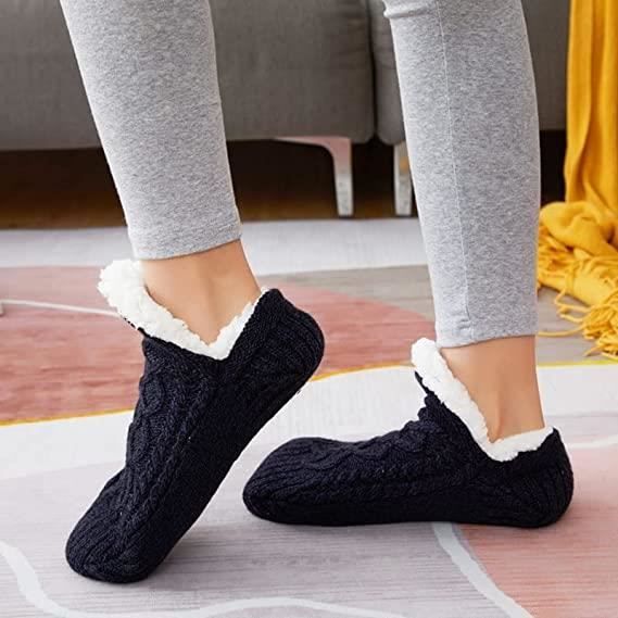 Chaussette Homme Femme Antid rapantes Slipper Maison Hiver Chaud