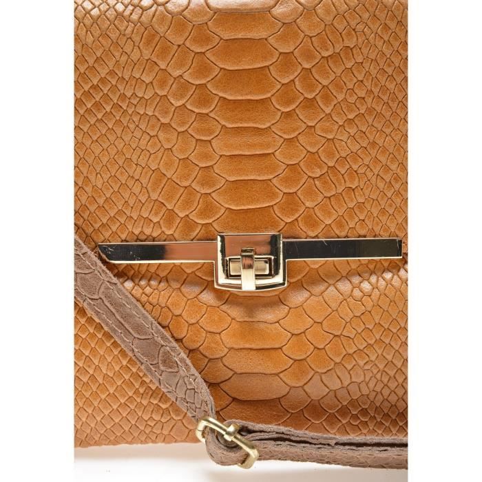 SS23 RC 8144 Sac a main Renata Corsi Cuir de vache UNI Cognac Cognac Cdiscount Bagagerie Maroquinerie