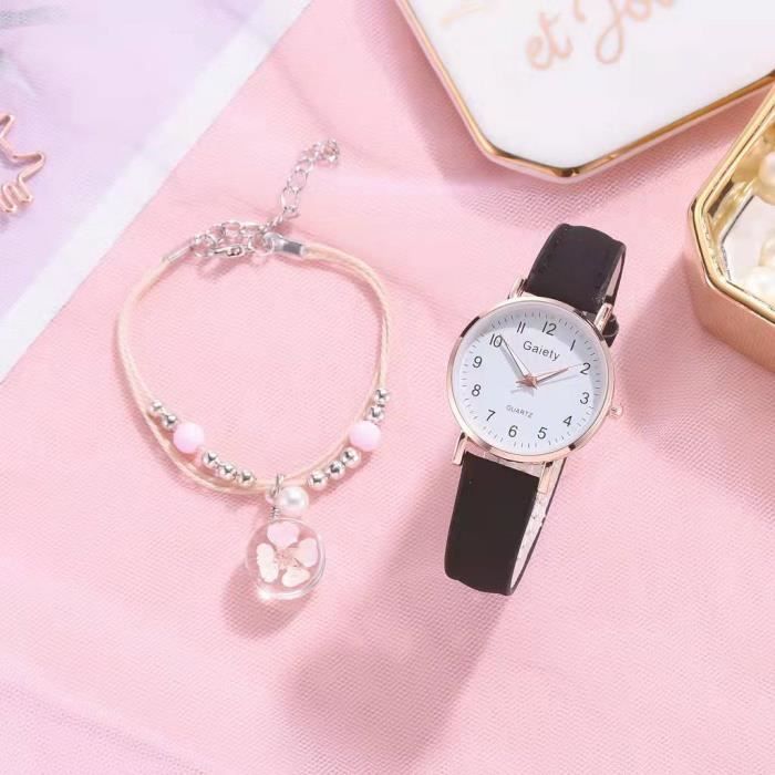 Montre Femme Normal Timepieces Extra Normal - Or Rose, Boîtier Acier, Bracelet Cuir Blanc - Quartz