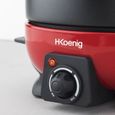 Appareil à fondue électrique rouge et noir - HKOENIG ALP1800 - 6 personnes - 2L - 800W - Thermostat réglable-3