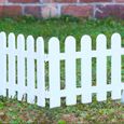 Pwshymi clôture de jardin blanche Bordures blanches clôture de jardin gazon jardin barriere 50 × 30 cm / 19,7 x 11,8 pouces-3