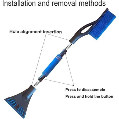 Grattoir à Glace 2 En 1 Avec Brosse à Neige - Lame Amovible, Poignée Ergonomique En Mousse - Pour Pare-brise Et Carrosserie Voiture