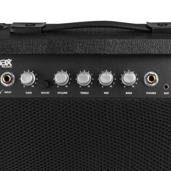Ampli Pour Guitare électrique Mini - 2 Haut-parleurs 5W, Effet Overdrive, Portable Et Rechargeable - Noir
