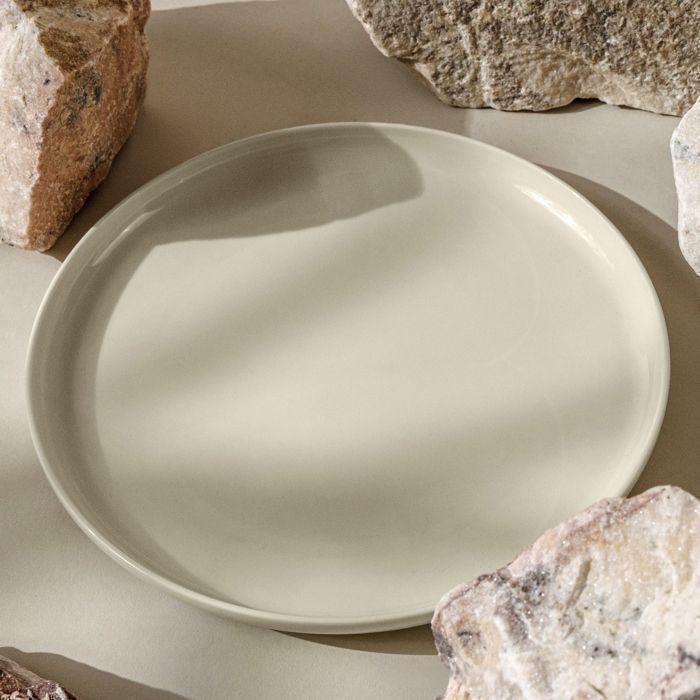Konsimo Victo Tafelservies Voor 6 Personen - Serviesset 18-delig - Dinerset - Borden en Schalen - Keramiek Schotels Set - Serveerset - Elegant en Minimalistisch - Grijs