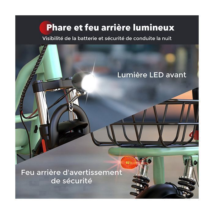 Trottinette Électrique Pliable Adulte - 500W - 35km - Selle Et Panier Inclus