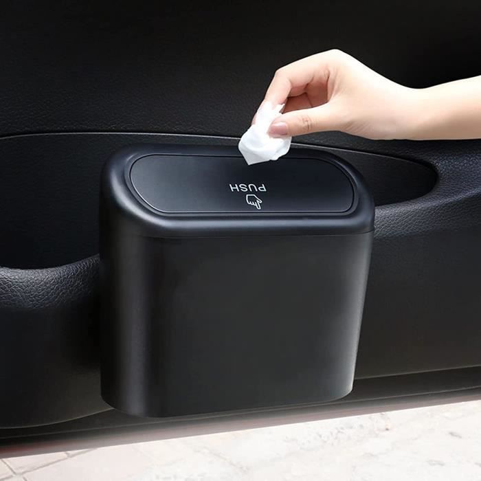 Mini Poubelle Automatique Pour Voiture - Petit Seau à Déchets En ABS - Organiseur Pratique