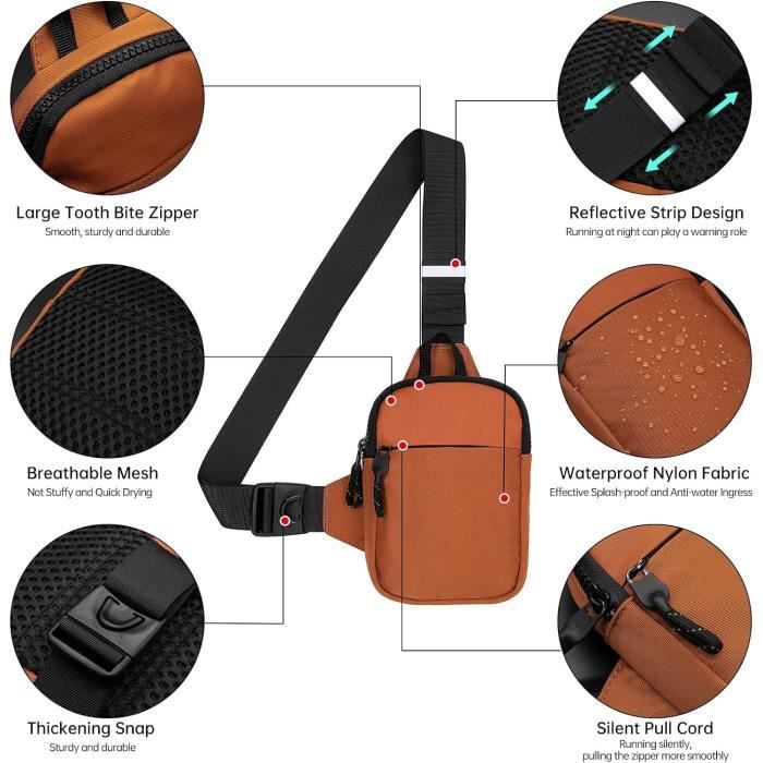 Sac Bandoulière Tactique Homme Sacoche Poitrine MOLLE Multi-Poches Sac Bandoulière Tactique Homme Sacoche Poitrine MOLLE Multi-Poches