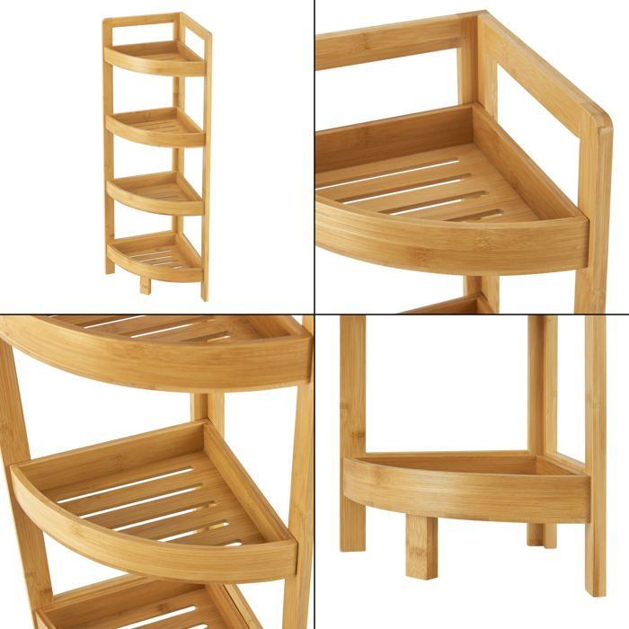 Étagère D'Angle De Douche Sans Perçage Pour Salle De Bain-Cuisine - En Étagère D'Angle De Douche Sans Perçage Pour Salle De Bain-Cuisine - En