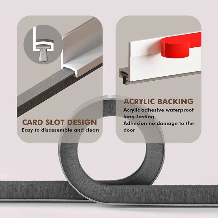 Boudin de porte autocollant pour porte - 100 cm - Blanc - Maison