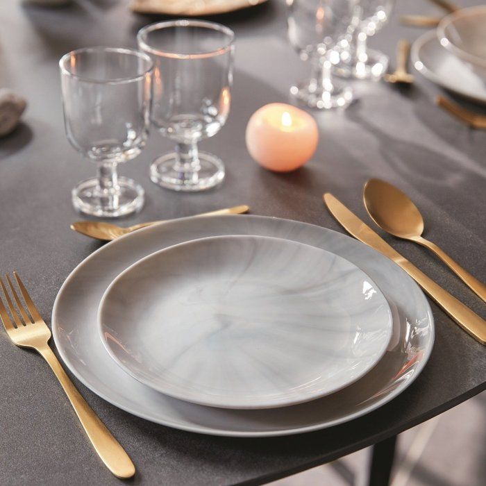 Service De Table Nordic 18 Pièces Beige – Vaisselle Grès Haut De Gamme 6 Personnes, 6 Assiettes Plates, 6 Creuses, 6 à Dessert, Style Scandi Élégant