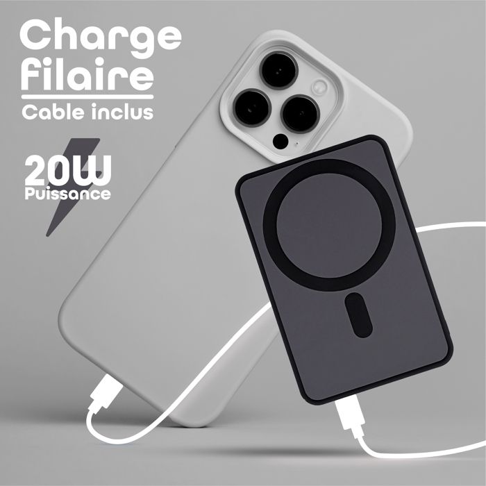 Batterie externe ADEQWAT 5000 mAh MagSafe | Leroy Merlin