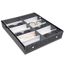 HOUSWEETY Boite en Cuir Noir 12 Emplacements Presentoir//Boite//Coffret Lunettes soleil Lunettes Boite Presentoir Organisateur Boite rangement Collector