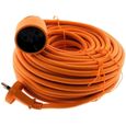 Rallonge éléctrique de jardin ZENITECH 25m - câble HO5VVF - 2 x 1.5 mm2 - Orange-0