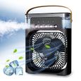 Climatiseur Mobile Portable, Mini Refroidisseur D'air, Mini Air Climatiseur Ventilateur, Air Cooler fan con 3 Velocità