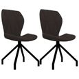 2 x Chaises de salle à manger Professionnel - Chaise de cuisine Chaise Scandinave - Marron Similicuir &2768-0