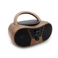 Lecteur CD Copper & Black avec radio FM, port USB, fonctions sleep et ID3-0